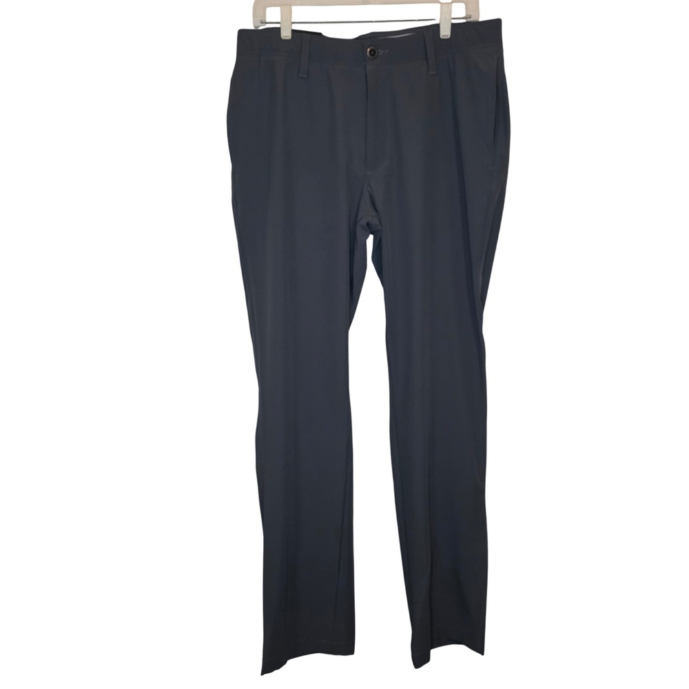 Under Armour Men's Straight Fit Golf Pants 34x32 Gray Flat Front Tech Fabric NWT